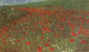 Merse, Pal Szinyei A Field of Poppies oil on canvas